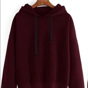 burgundy hoodie